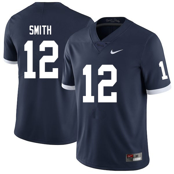 Men #12 Brandon Smith Penn State Nittany Lions College Throwback Football Jerseys Sale-Navy - Click Image to Close